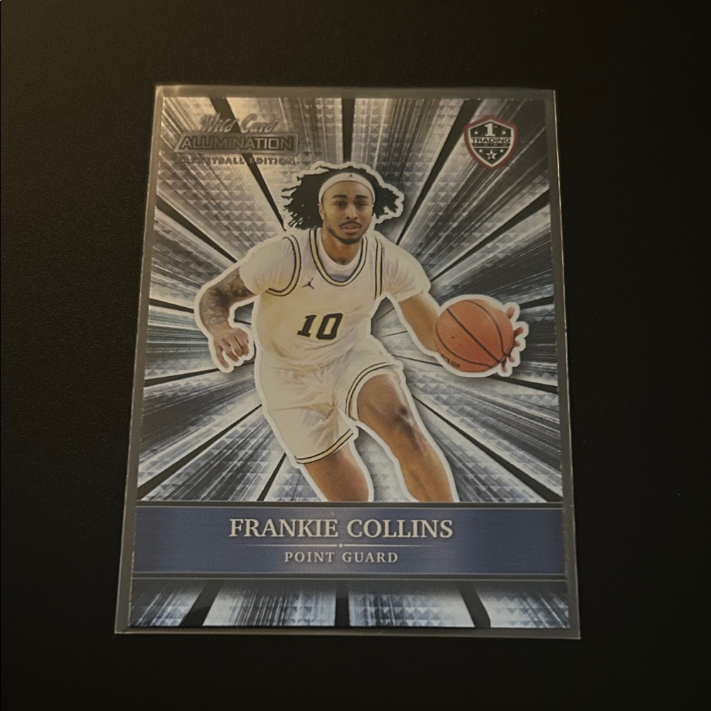 Frankie Collins Basketball Card - Silver/White Illustration